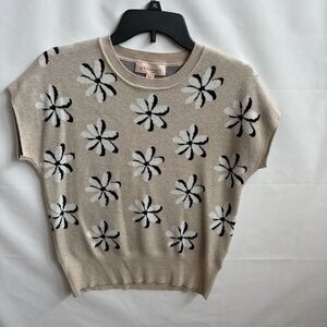 Philosophy Cream and Gray Knit Top Size S. Viscose/polyester/nylon INV25/300
